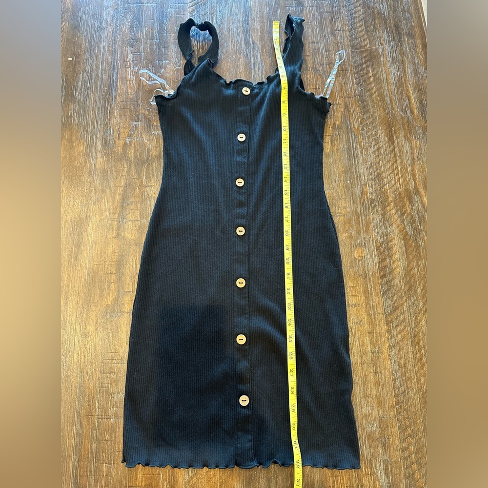LBD Little Black Dress Black Button-Down Body-con Dress